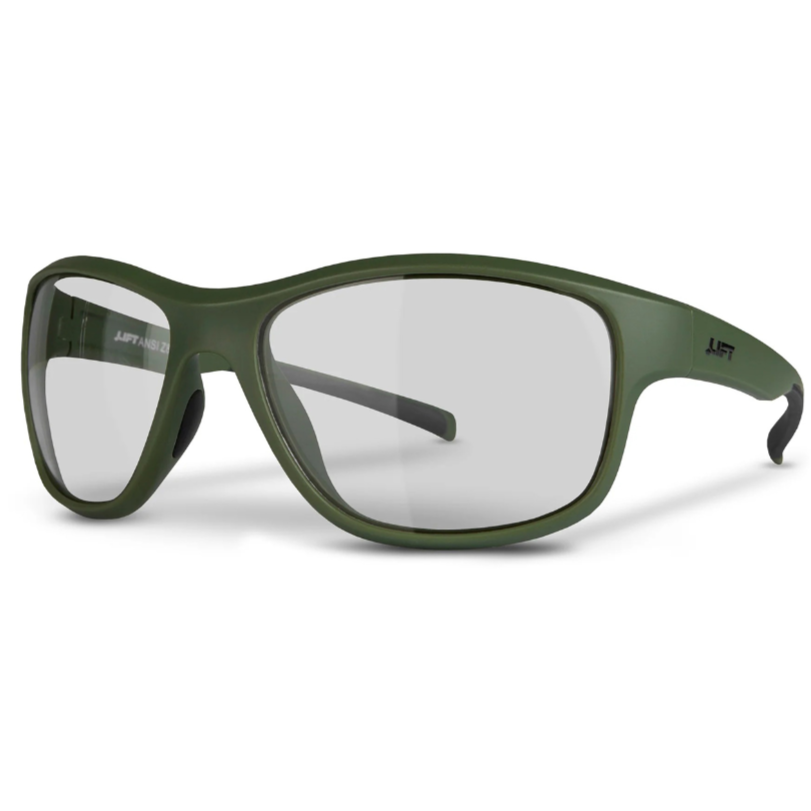 LIFT Safety EDE-21ODC Delamo Safety Glasses - Olive Drab Frame - Clear Lens