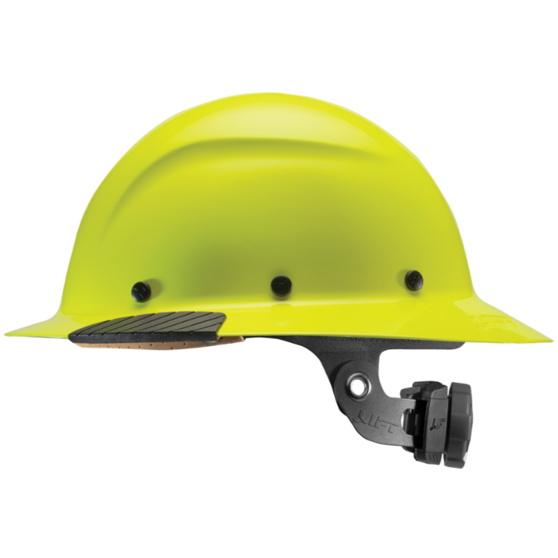 LIFT Safety HDF-18HV DAX Full Brim Hard Hat - Ratchet Suspension - Hi-Viz Yellow/Lime