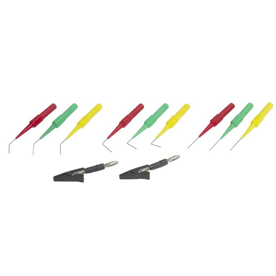 Lisle 11-Piece Back Probe & Alligator Clip Set - Multimeter Test Leads In 4 Colors