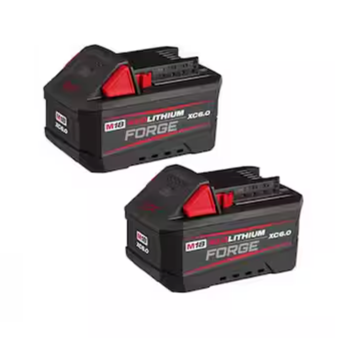 【まろん様注文分】レッドデビル(1台分)＋プラグヒーター用バッテリー Milwaukee 48-11-1861P 2-PACK M18™ REDLITHIUM™ FORGE™ XC6.0 Battery