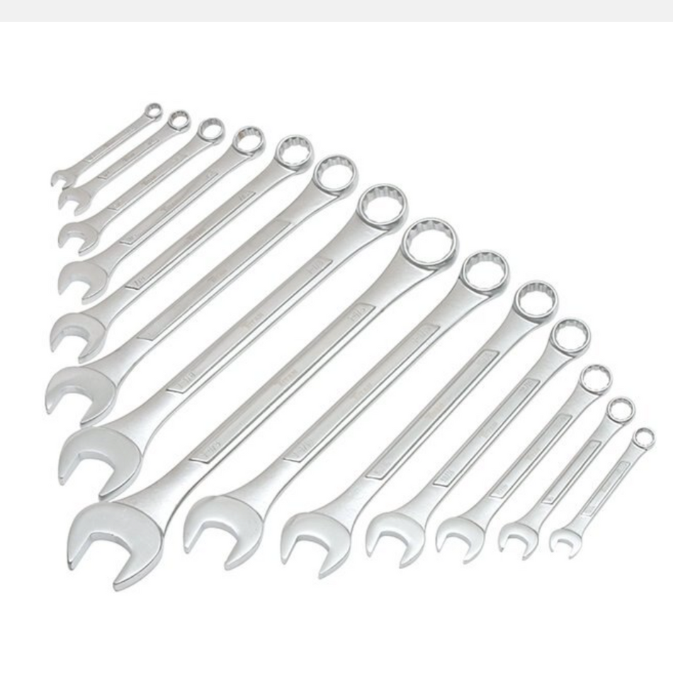 Titan Tools® 17329 Raised Panel Combination Wrench Set, SAE - 14PC