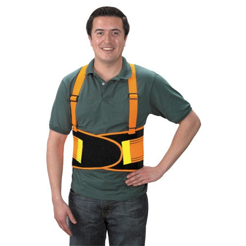 Hi-Vis Back Support Belt with Suspenders & Reflective Strips