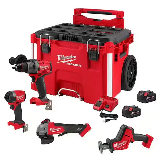Milwaukee 3697-24PO M18 Fuel 4 Tool Combo and Packout Kit