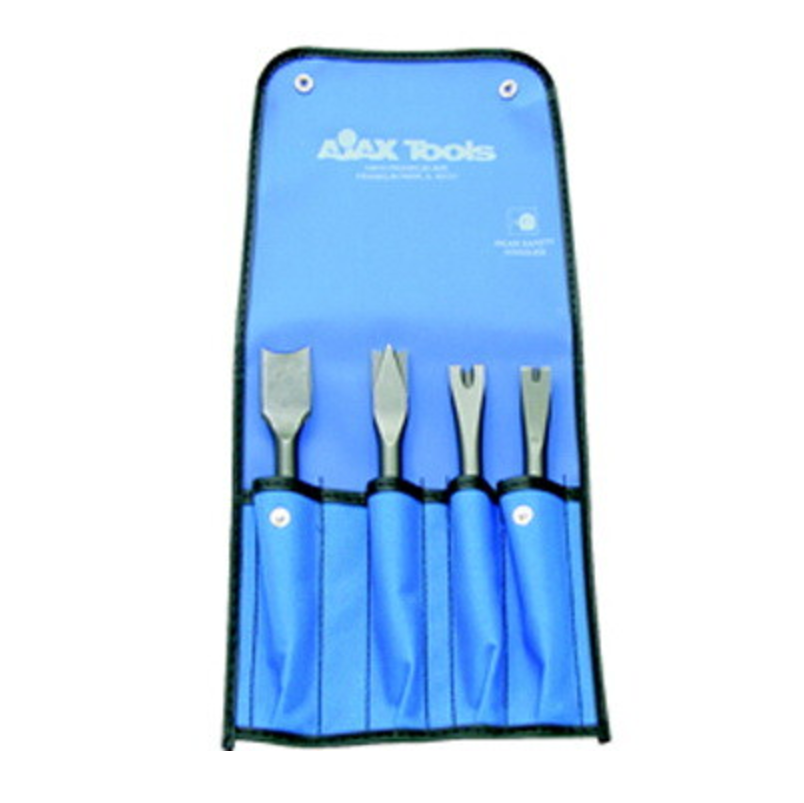 Ajax Tools A9044 ZG Shank Pneumatic Body Specialist Chisel Set, 4pc