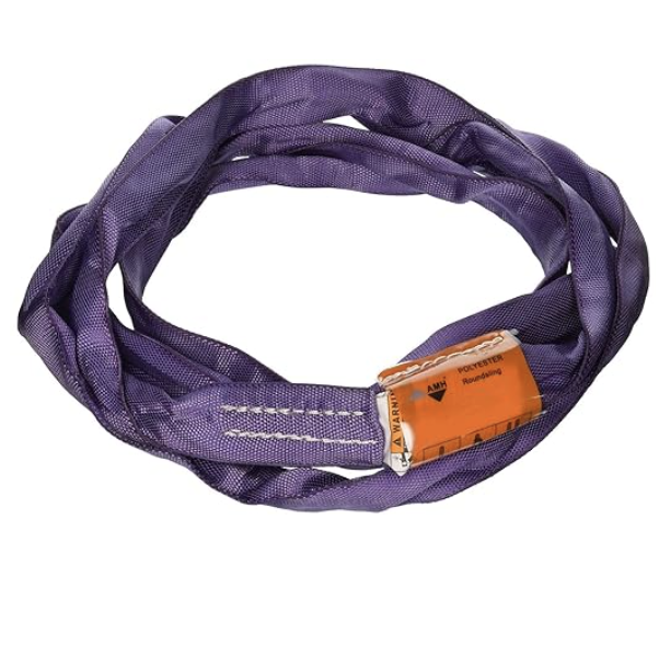 All Material Handling DR104 Round Sling, WLL 2600 lb, 4' Double Jacket, Purple