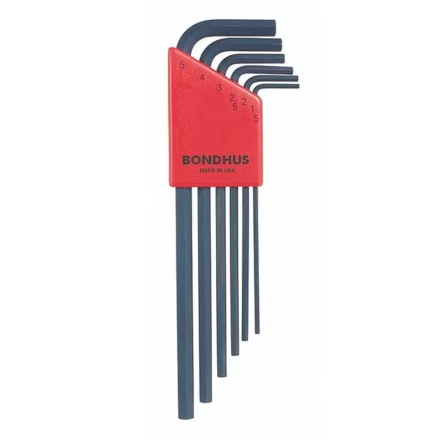 Bondhus 12146 Set of 6 Long Hex L-wrenches 1.5mm-5mm