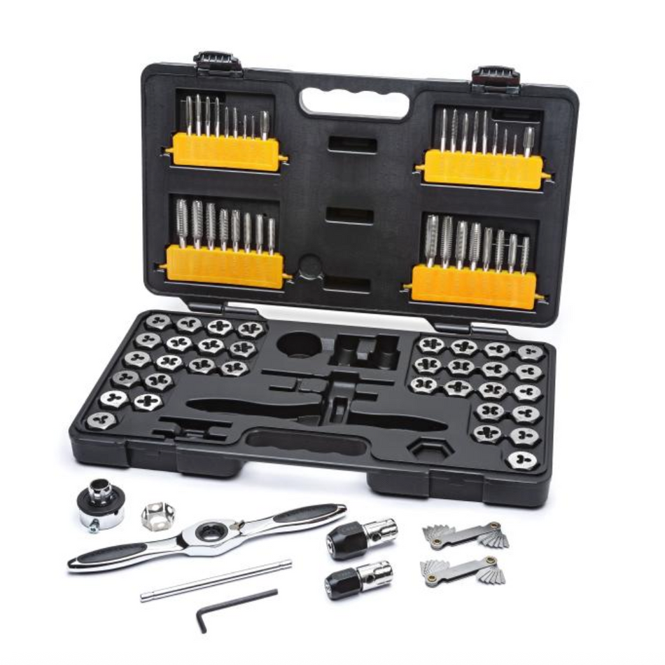 GearWrench 3887 - 77 Piece SAE/Metric Ratcheting Tap and Die Set