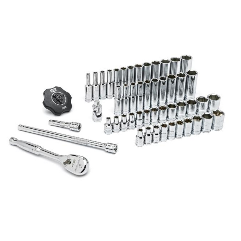 Gearwrench 80300P 51 Piece 1/4" Drive 6 Point 120XP™ Standard and Deep SAE/Metric Mechanics Tool Set