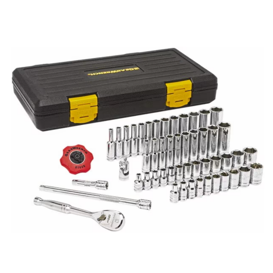 Gearwrench 80300P 51 Piece 1/4" Drive 6 Point 120XP™ Standard and Deep SAE/Metric Mechanics Tool Set
