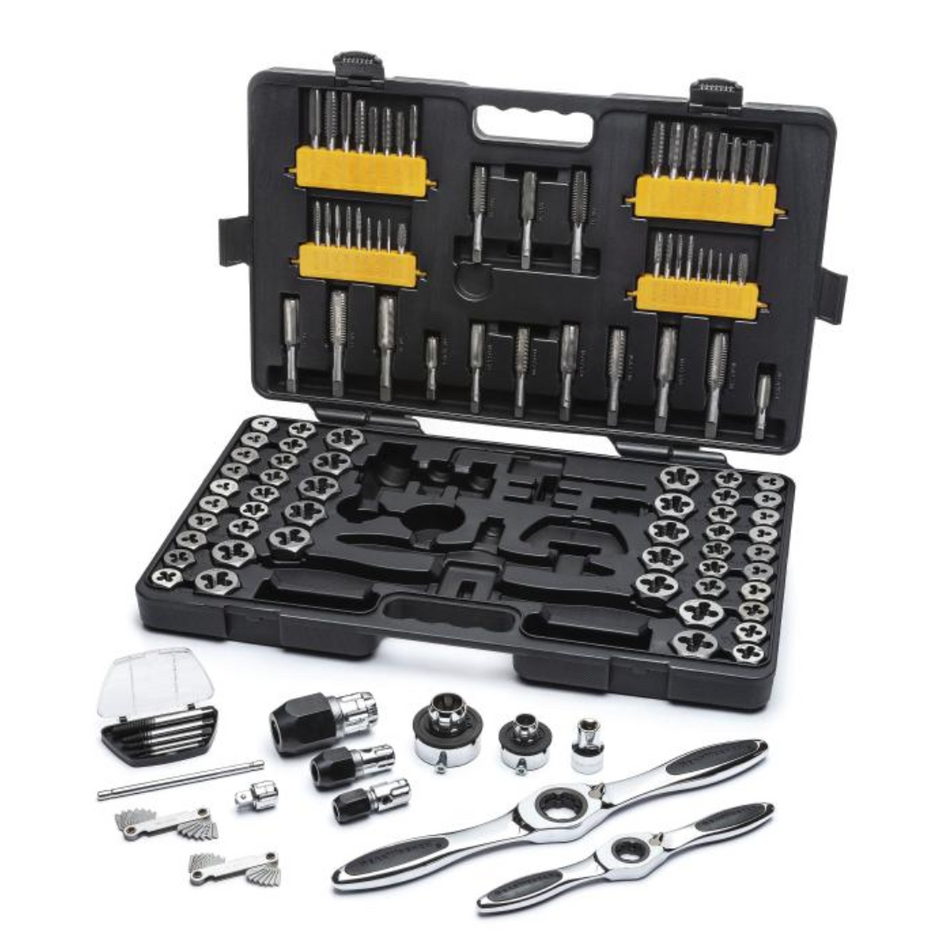 GearWrench 82812 - 114 Piece SAE/Metric Ratcheting Tap and Die Set