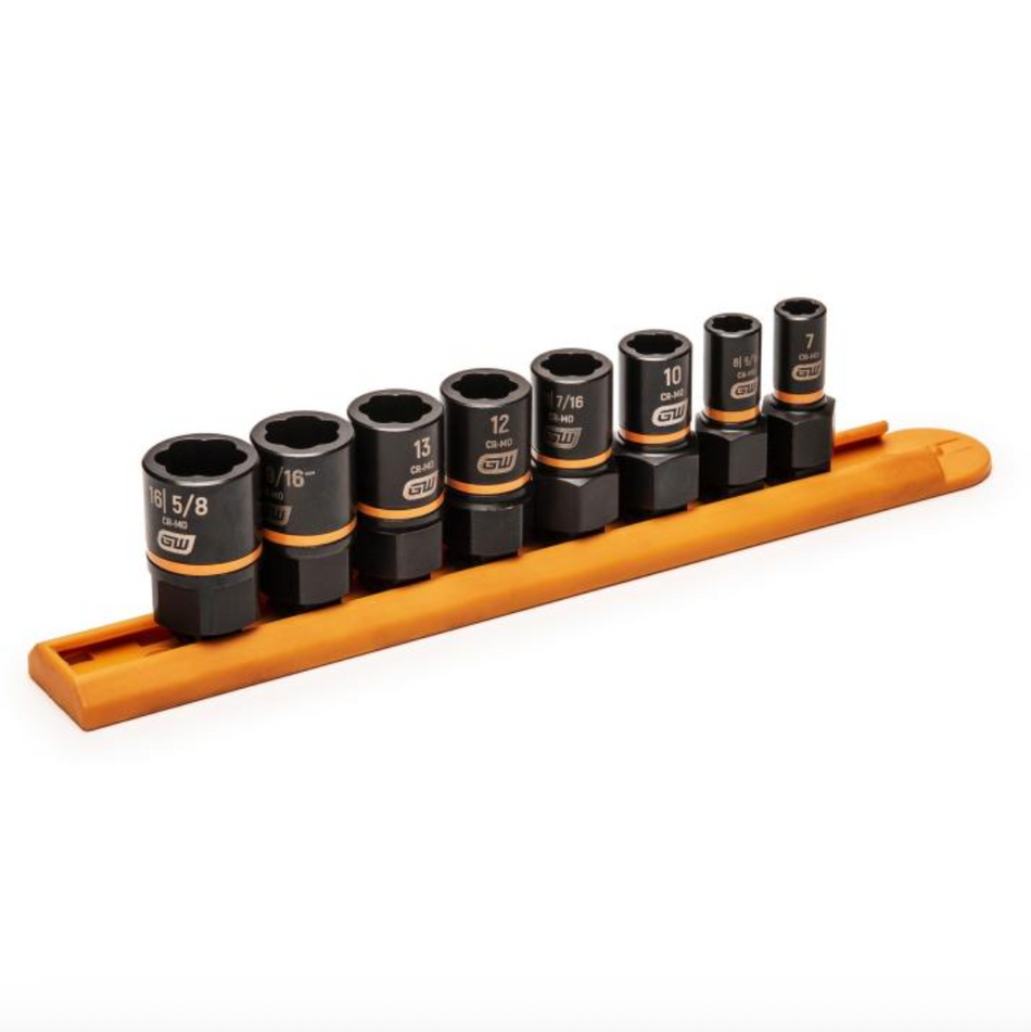 GearWrench 84782 - 8 Piece 1/4" & 3/8" Drive Bolt Biter™ Impact Extraction Socket Set