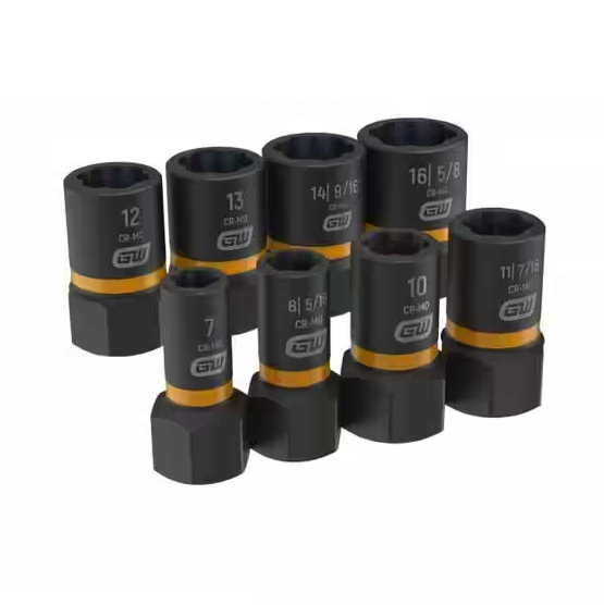 GearWrench 84782 - 8 Piece 1/4" & 3/8" Drive Bolt Biter™ Impact Extraction Socket Set