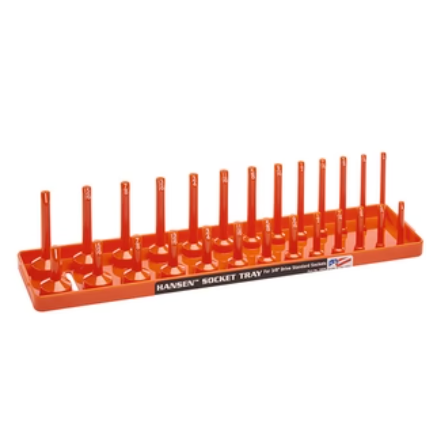 Hansen Global 3805 3/8″ Drive Standard Regular & Deep Socket Holder – Orange