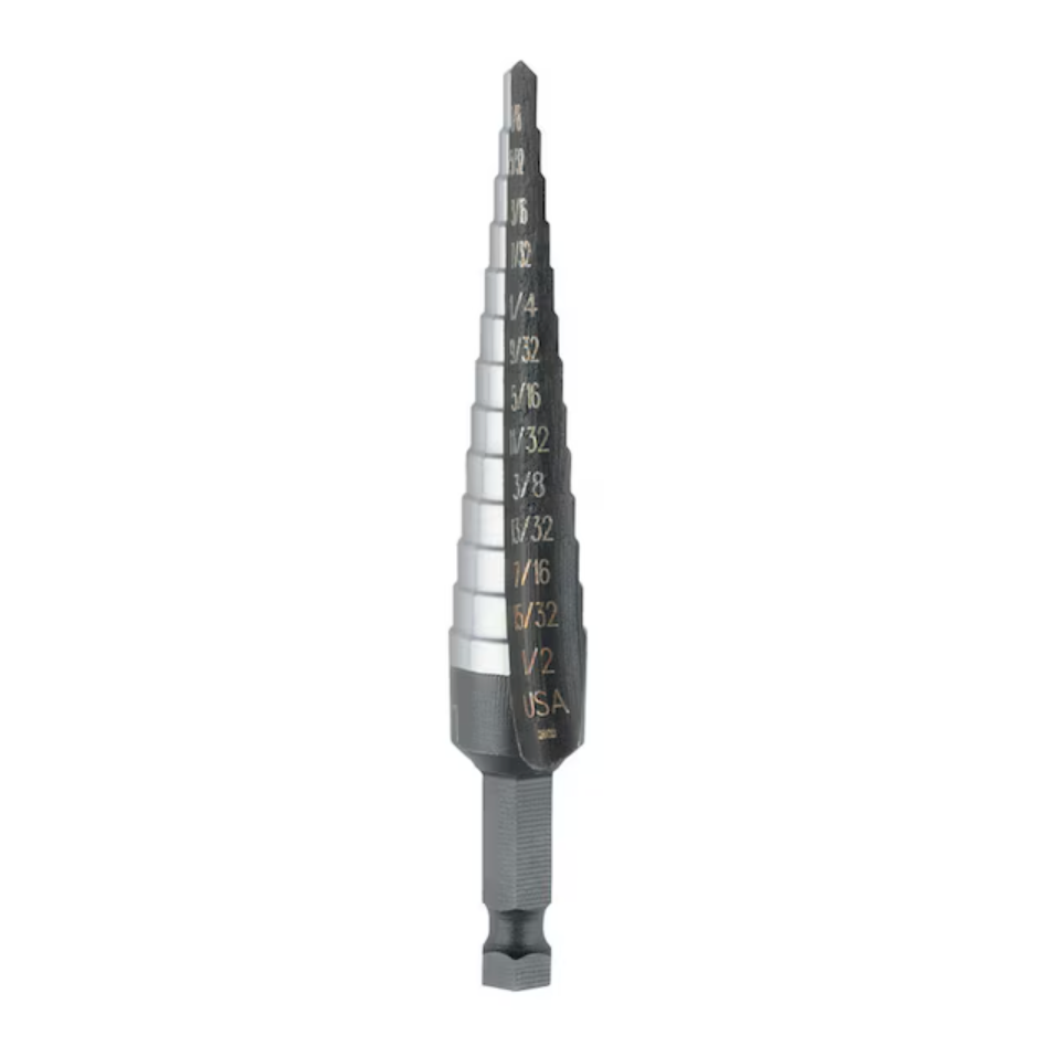 Irwin 10231 Irwin High Speed Steel Step Drill Bit (1/8"-1/2" x 6")