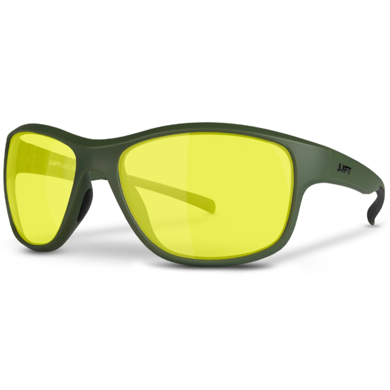 LIFT Safety EDE-21ODY Delamo Safety Glasses - Olive Drab Frame -Yellow Lens