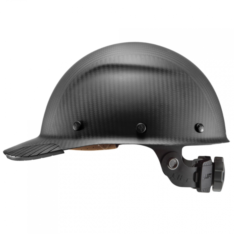 LIFT Safety HDCM-17KG DAX Carbon Fiber Cap Style Hard Hat - Ratchet Suspension - Matte Black