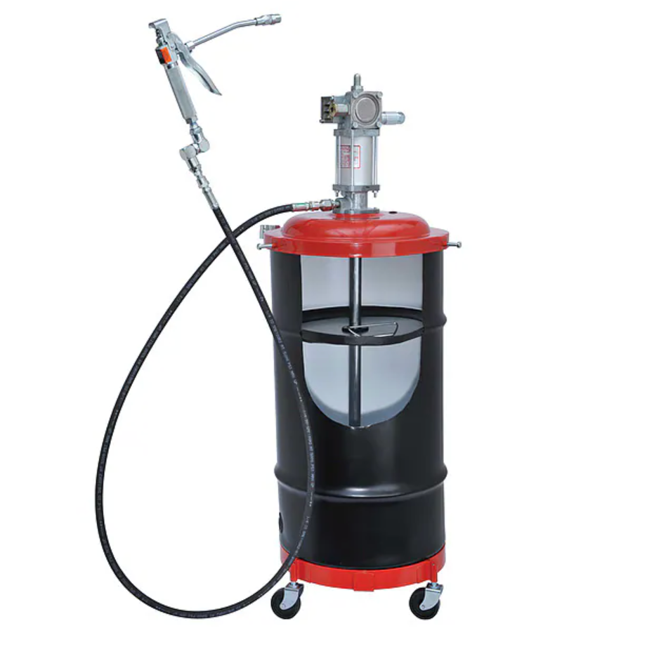 Lincoln 6917 Portable Grease Pump with Gun: 50:1, Air-Operated, 7