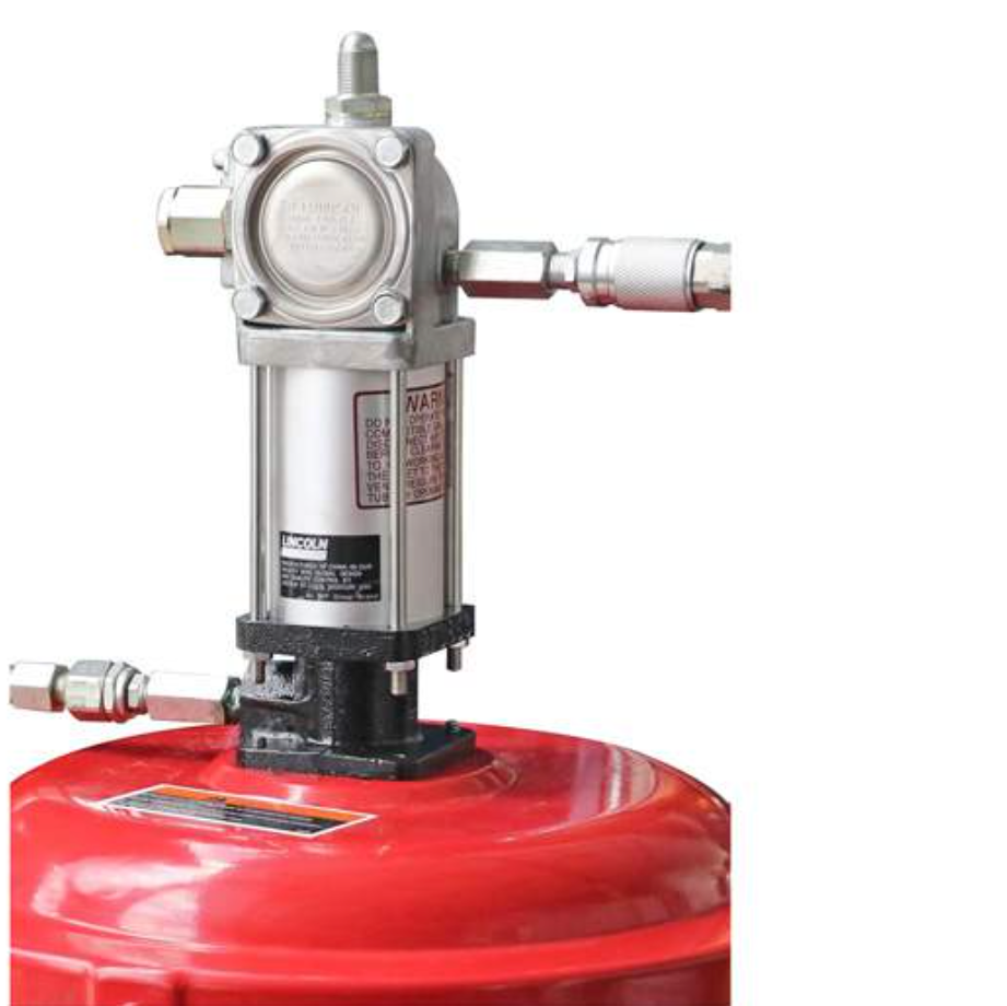 Lincoln 6917 Portable Grease Pump with Gun: 50:1, Air-Operated, 7' Hose