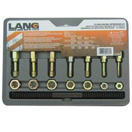 Lang 2584 15pc. Master Metric Thread Restorer Set