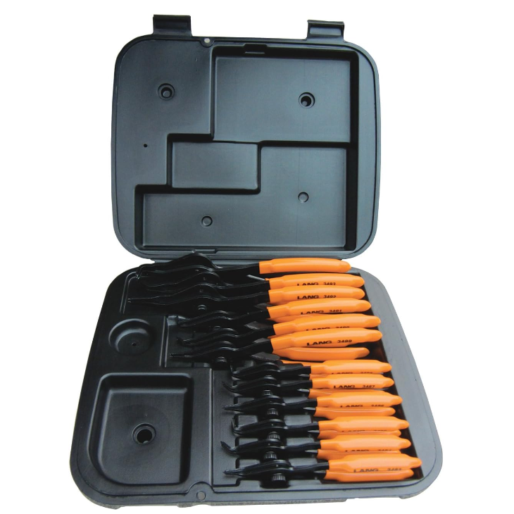 Lang 3495 12pc. Combination Int/Ext Retaining Ring Pliers Set Lang 3495 12pc. Combination Int/Ext Retaining Ring Pliers Set
