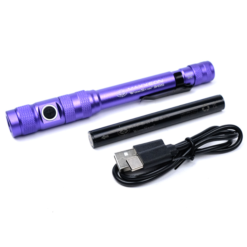 Maxxeon MXN00365 WorkStar® 365 UV Rechargeable Zoom UV Leak Detection Light