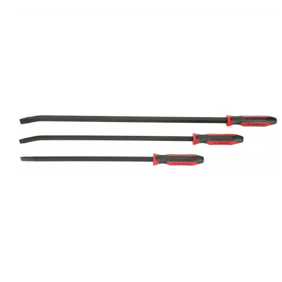 Mayhew 14074 Dominator Pro PryBar Set, 25" Straight, 31" & 36" Curved Pry Bars, 3pc