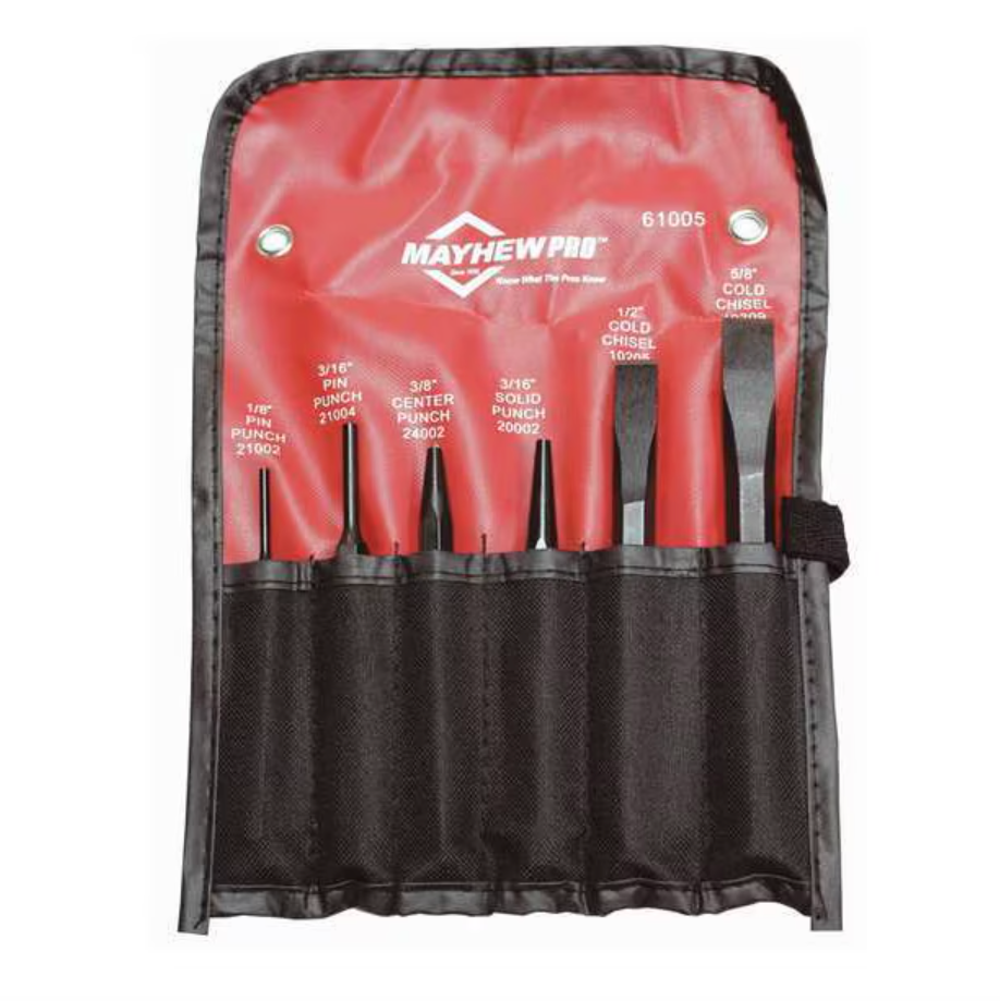 Mayhew 61005 Punch and Chisel Kit, 6pc