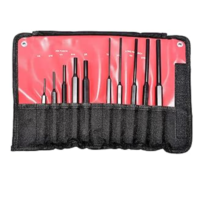 Mayhew 61511 Pin Punch Set, 10pc, 1/8" to 3/8"