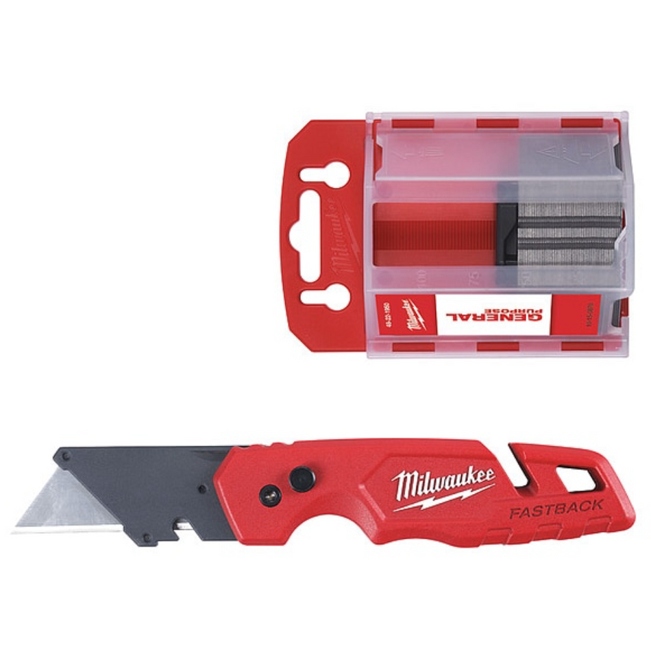 Milwaukee 48-22-1504 FASTBACK™ Folding Utility Knife and Blades Set