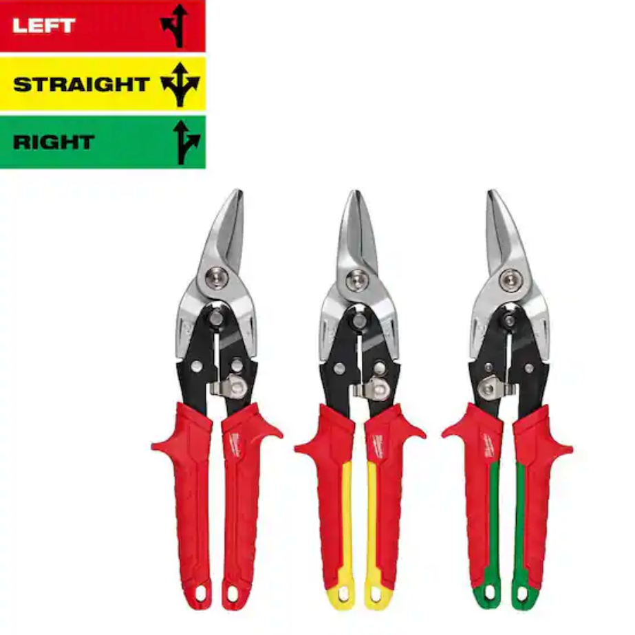 Milwaukee 48-22-4563 Aviation Snip Set, 3pc