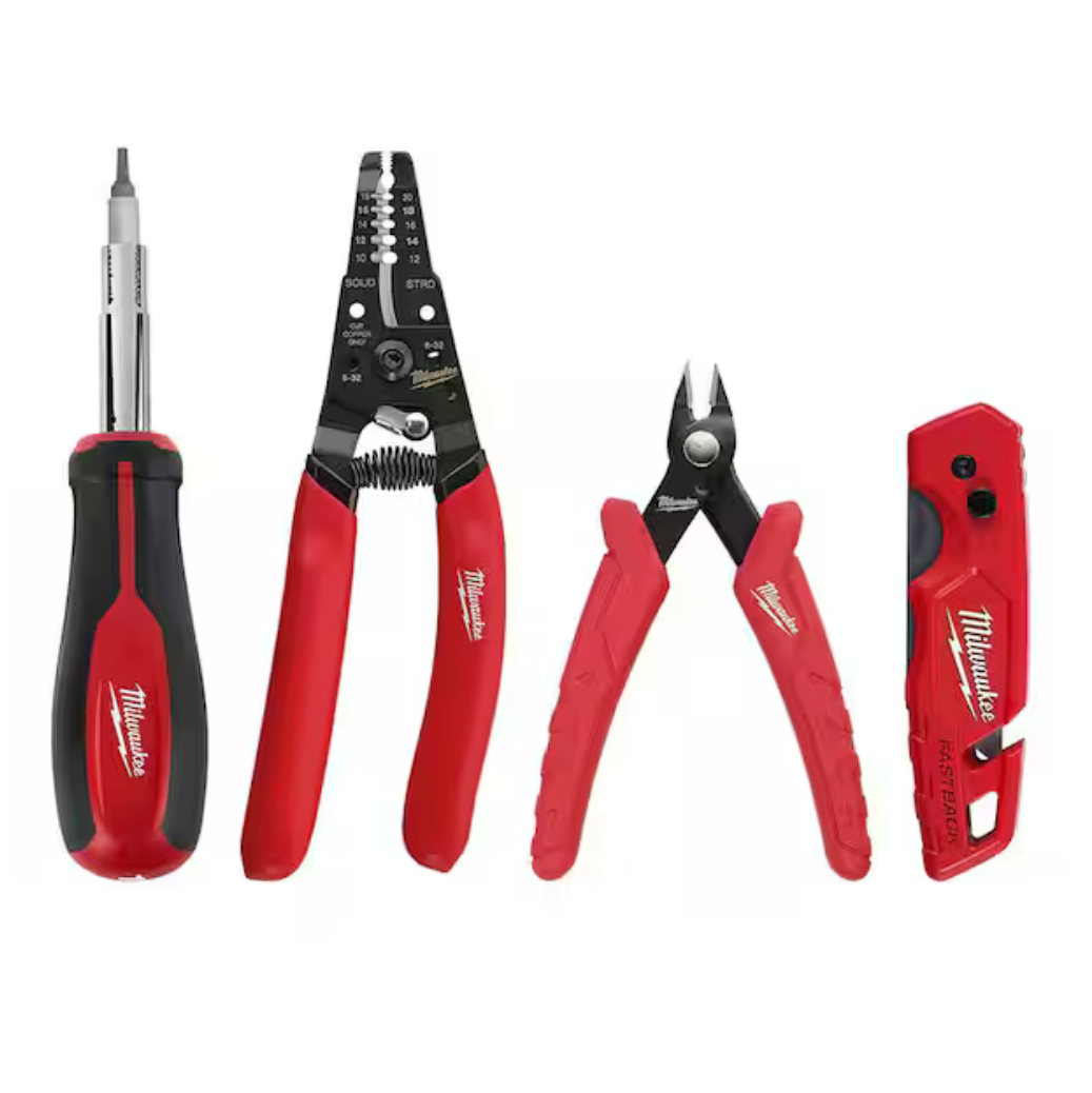 Milwaukee 48-22-6119 Electrician's Hand Tool Kit, 4pc – Clark's Tool ...