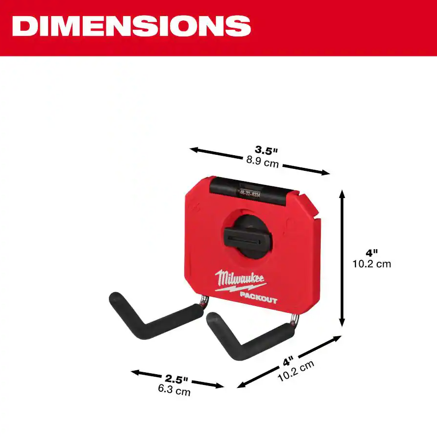 Milwaukee 48-22-8334 PACKOUT™ 4" Straight Hook