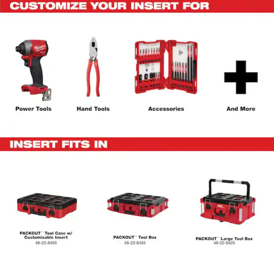 Milwaukee 48-22-8451 Customizable Foam Insert for PACKOUT™