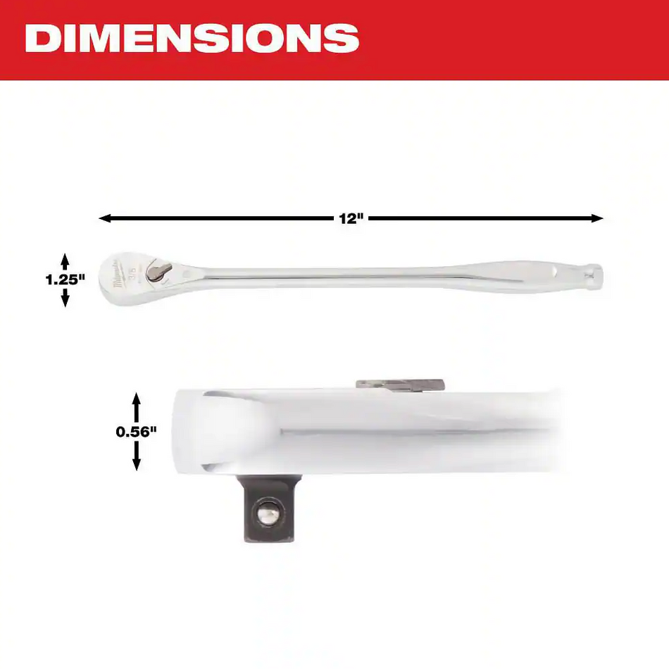 Milwaukee 48-22-9037 - 3/8" Drive 12" Ratchet