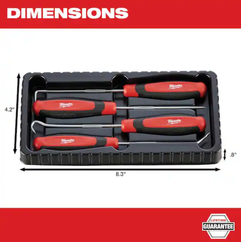 Milwaukee 48-22-9215 - 4PC Hook and Pick Set
