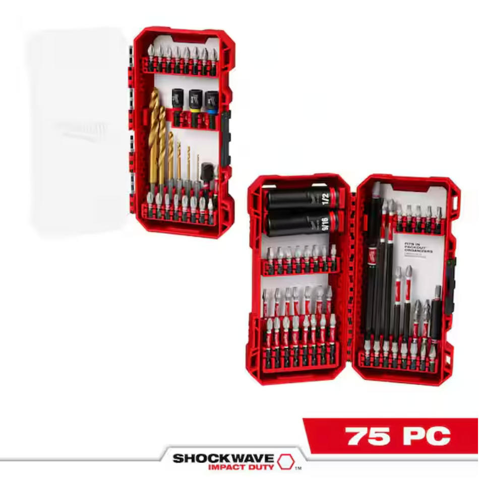 Milwaukee 48-32-4098 SHOCKWAVE Impact Duty™ 75pc Drill, Drive, and Fasten Set