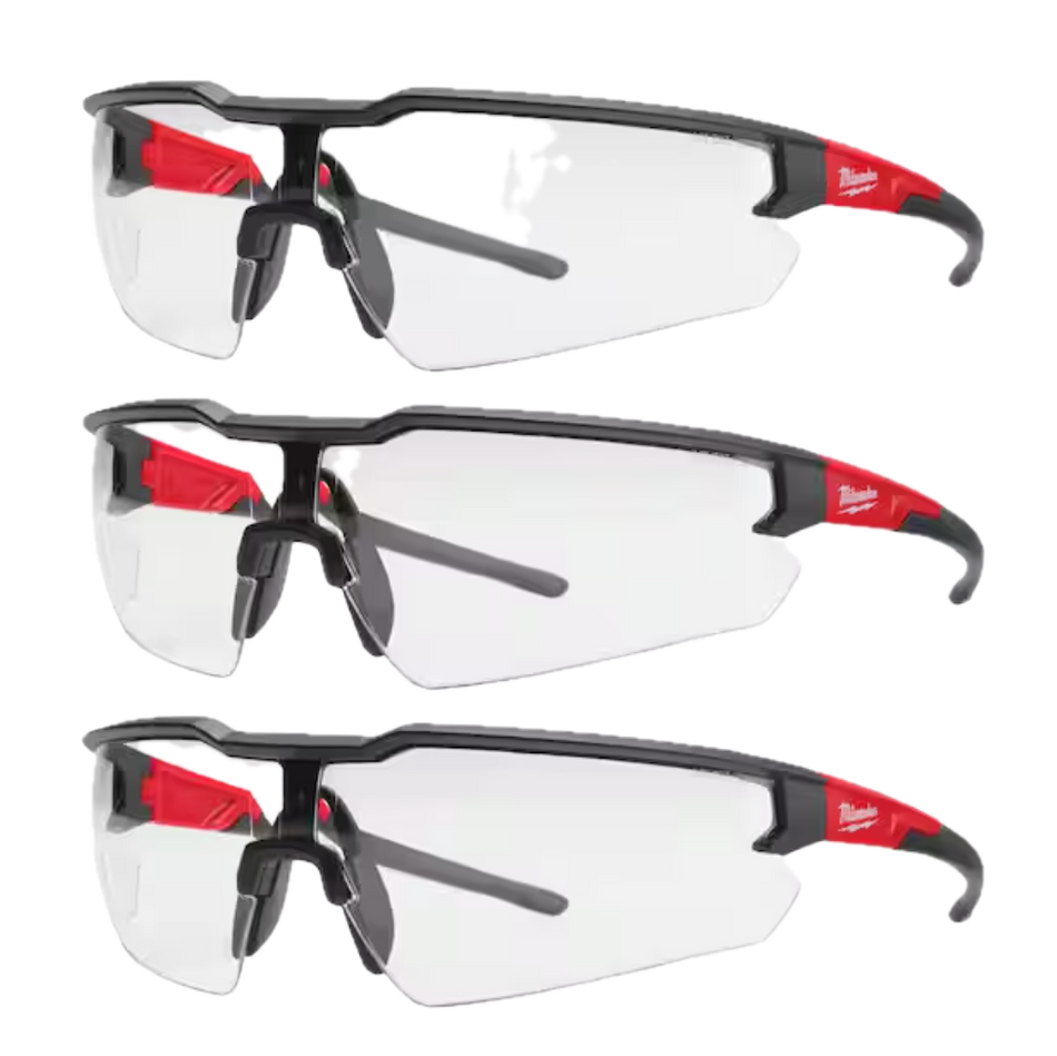 Milwaukee 48-73-2052 Safety Glasses - Clear Anti-Scratch Lenses, 3pk