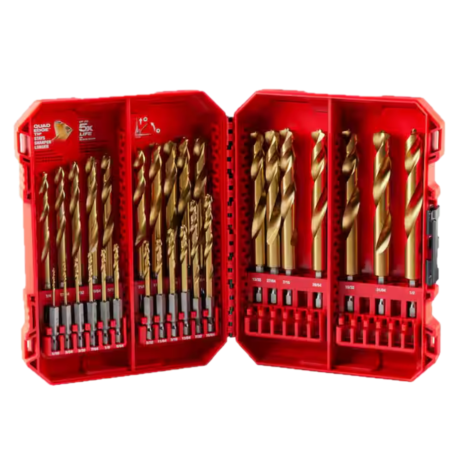 Milwaukee 48-89-4672 - 29PC SHOCKWAVE™ Impact Duty RED HELIX™ Titanium Drill Bit Set