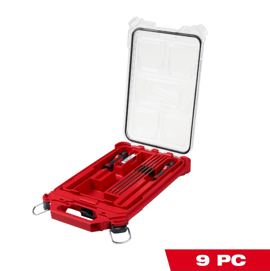 Milwaukee 49-16-2880 - 9pc Saw Chain Sharpening Set with PACKOUT™ Low-Profile Compact Organizer