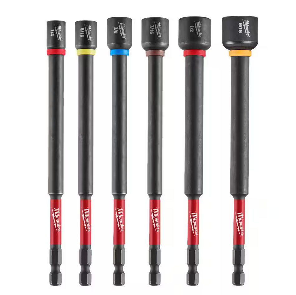 Milwaukee 49-66-4567 SHOCKWAVE Impact Duty™ 6" Magnetic Nut Driver Set, 6pc