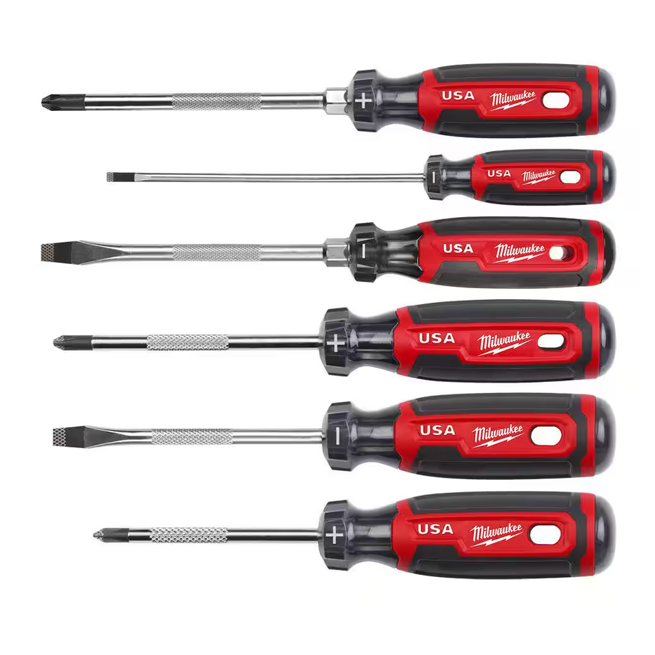 Milwaukee MT200-6 Cushion Grip Screwdriver Set, 6pc