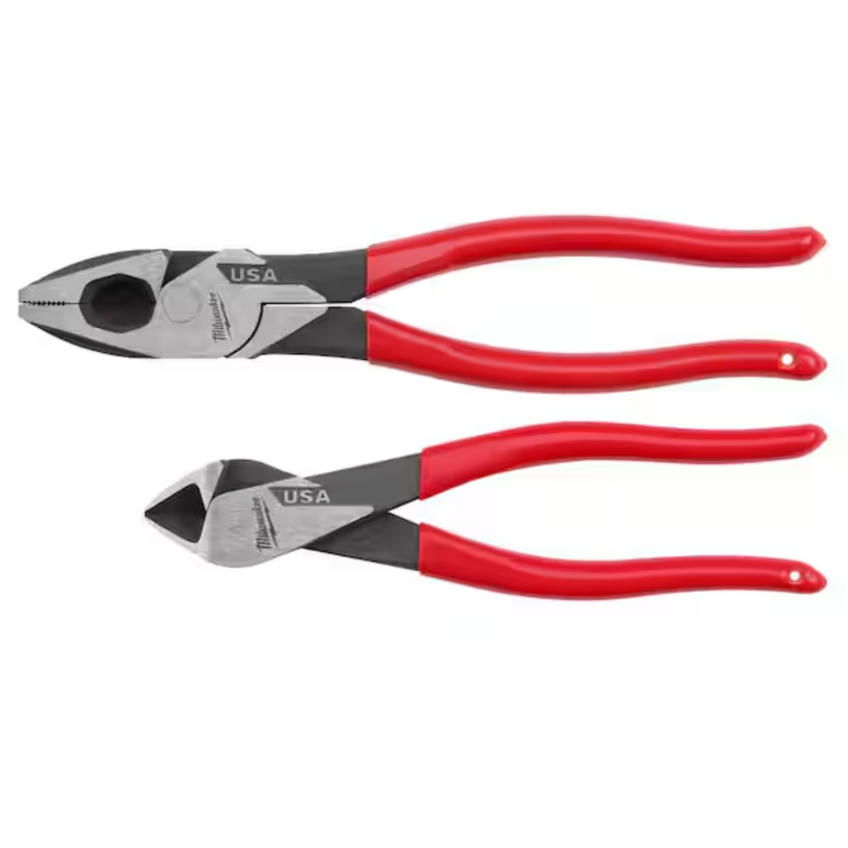 Milwaukee MT500-6 - 2pc Dipped Grip Cutting Pliers Set (USA)