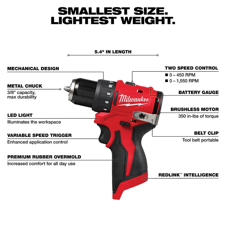 Milwaukee 3494-23R M12 12V 3-Tool Lithium-Ion Cordless Combo Kit