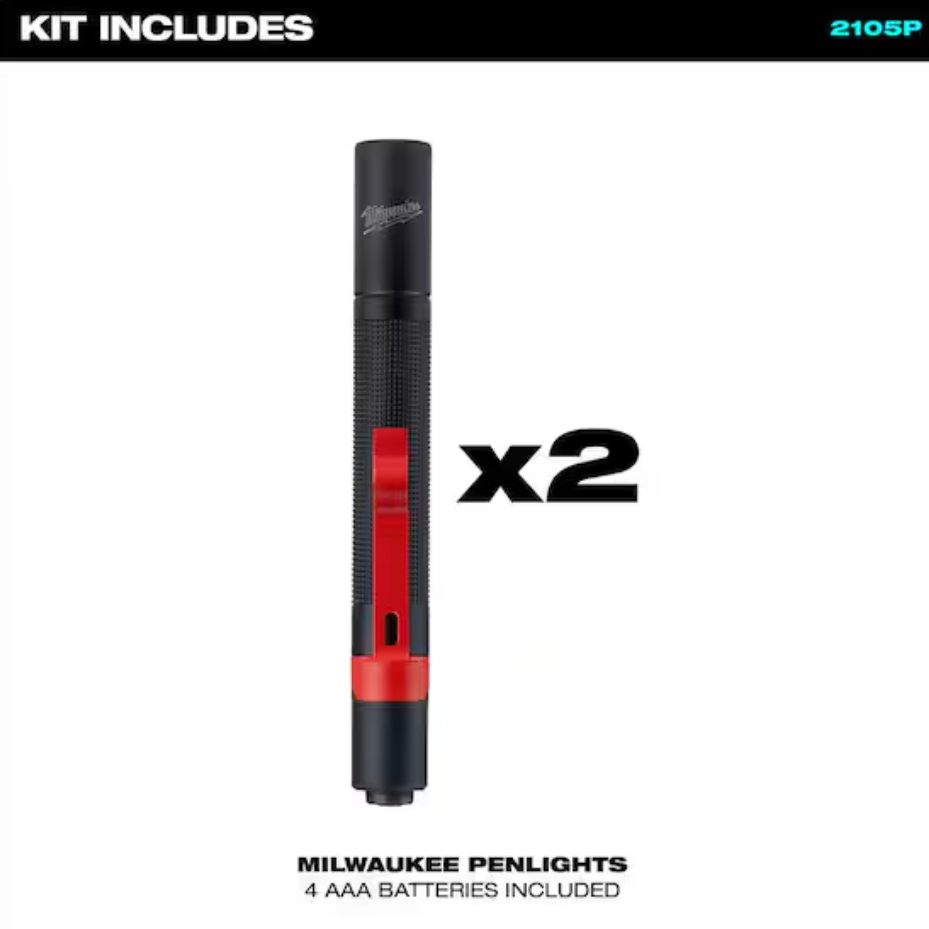 Miwaukee 2105P MILWAUKEE Penlight, 2 pack