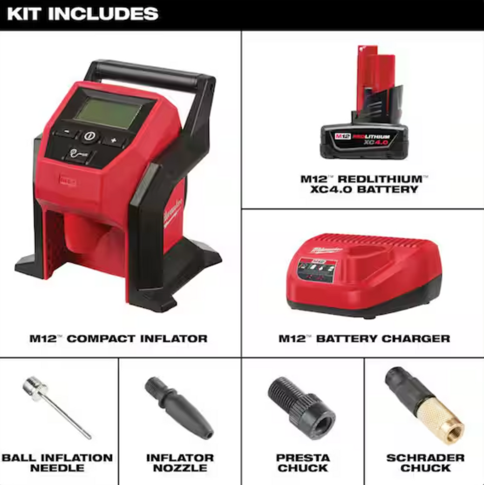 Milwaukee 2475-21XC M12™ Compact Inflator Kit