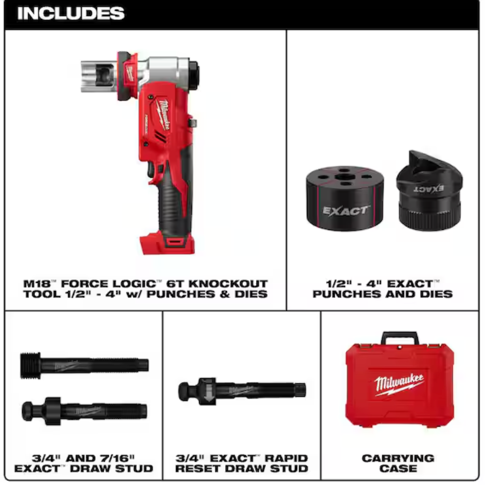 Milwaukee 2677-04 M18™ FORCE LOGIC™ 6T Knockout Tool 1/2" - 4"