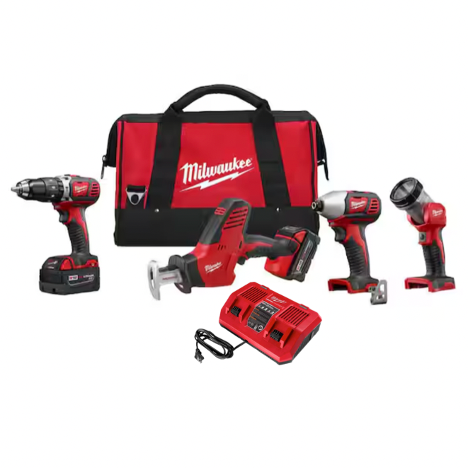 Milwaukee 2695-24 M18™ Cordless LITHIUM-ION 4-Tool Combo Kit