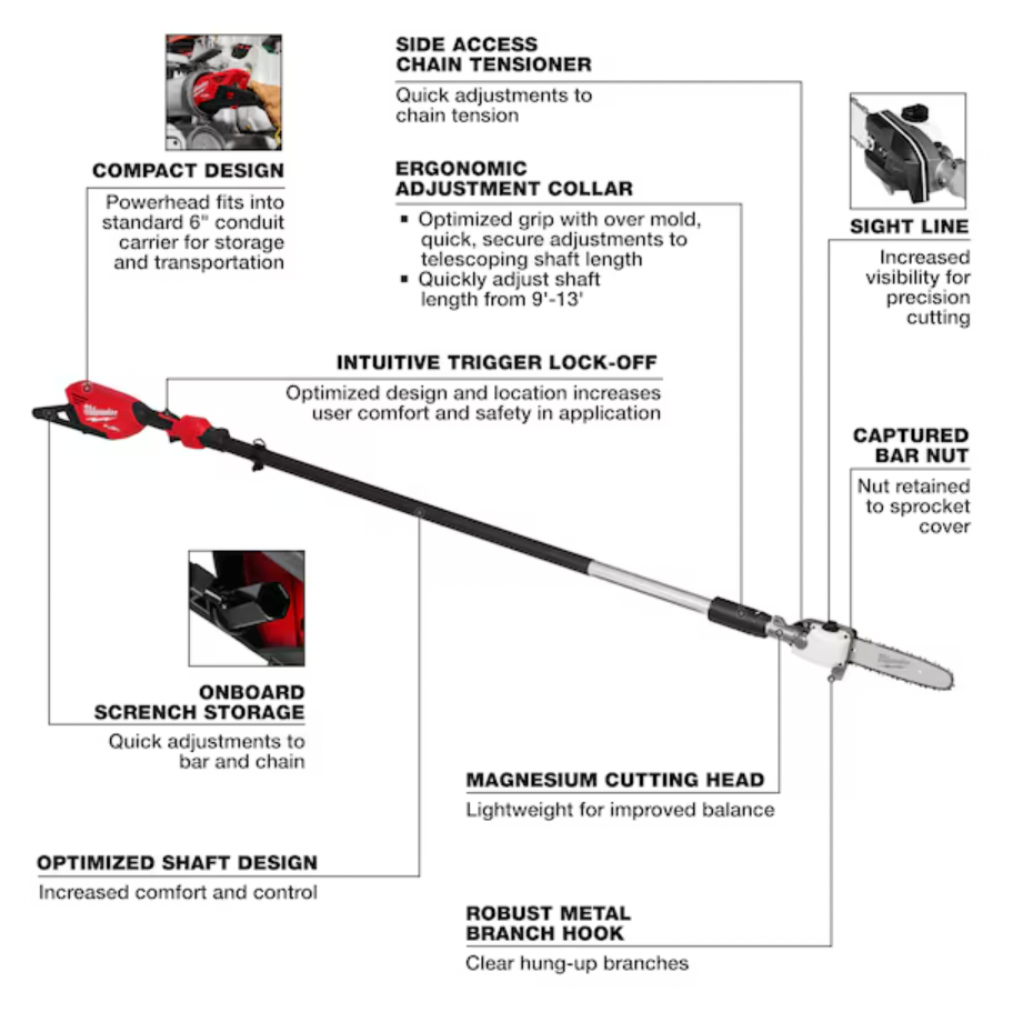 Milwaukee 3013-20 M18 FUEL™ Telescoping Pole Saw (Tool Only)