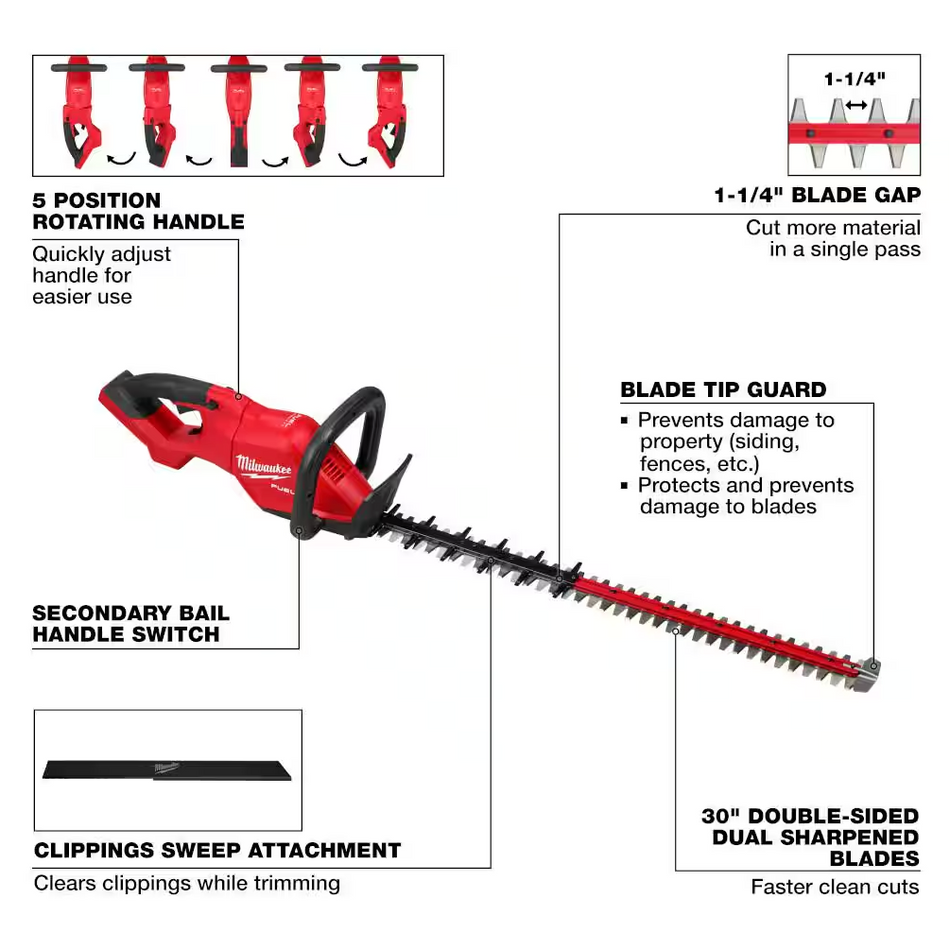 Milwaukee 3034-20 M18 FUEL™ 30" Hedge Trimmer (Tool Only)