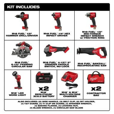 Milwaukee 3697-27 M18 FUEL™ 7-Tool Combo Kit – Clark's Tool